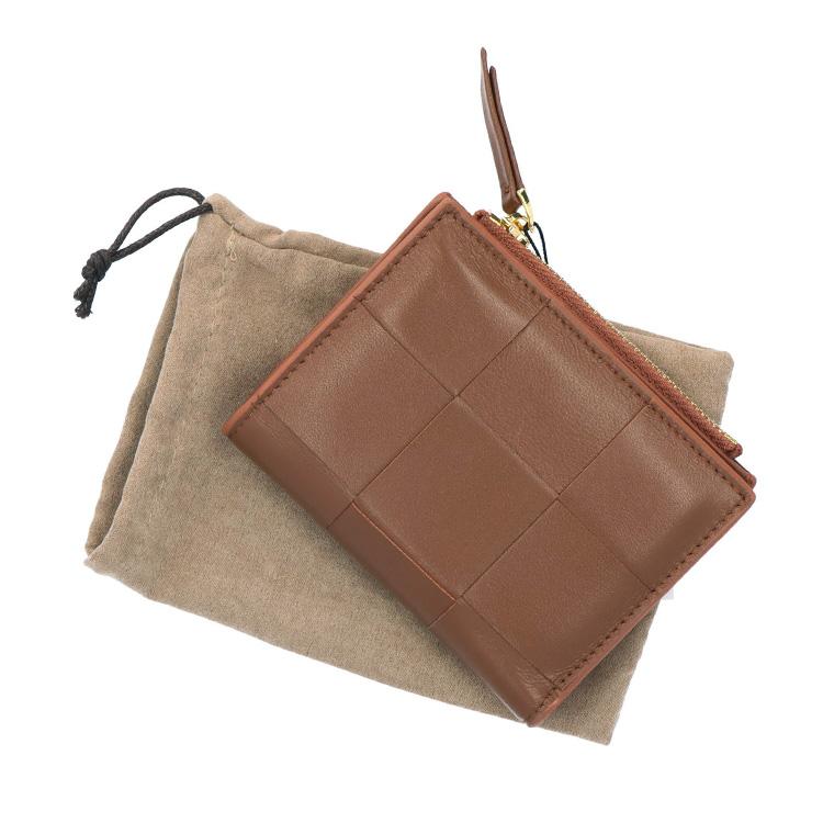 羊革 二つ折り財布 シープレザー 財布 メッシュ 編み込み 本革 羊革 二つ折り財布 シープレザー 財布 メッシュ 編み込み 本革