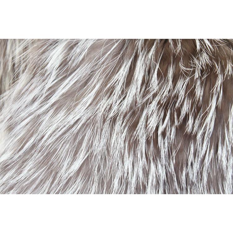 美品 シルバーフォックス ファー ストール 126cm シルバーフォックス 編み込み ロング ファー ストール : エルベート
