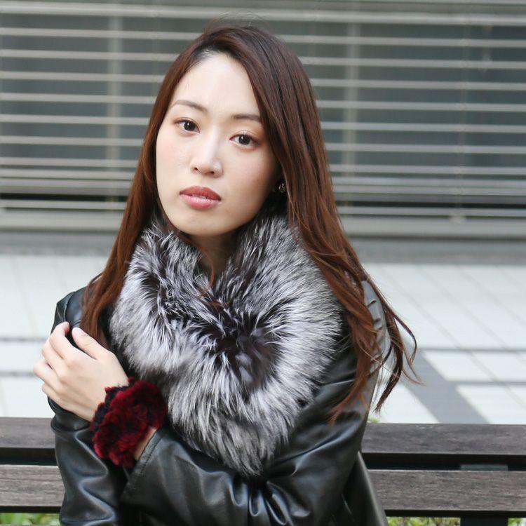 マフラー ファー 日本製 SAGA サガ シルバーフォックス マフラー ファー 日本製 SAGA サガ シルバーフォックス
