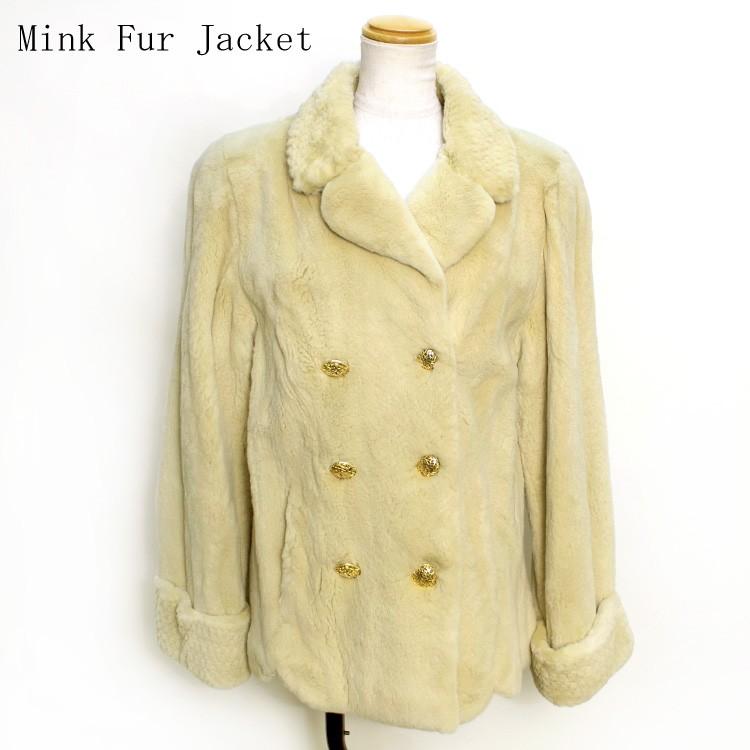 ミンク ファー ジャケット イエロー レディース