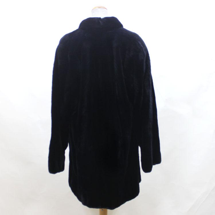 SAGA サガ ミンク ファー コート ネイビー 爆買 : エルベートブルー