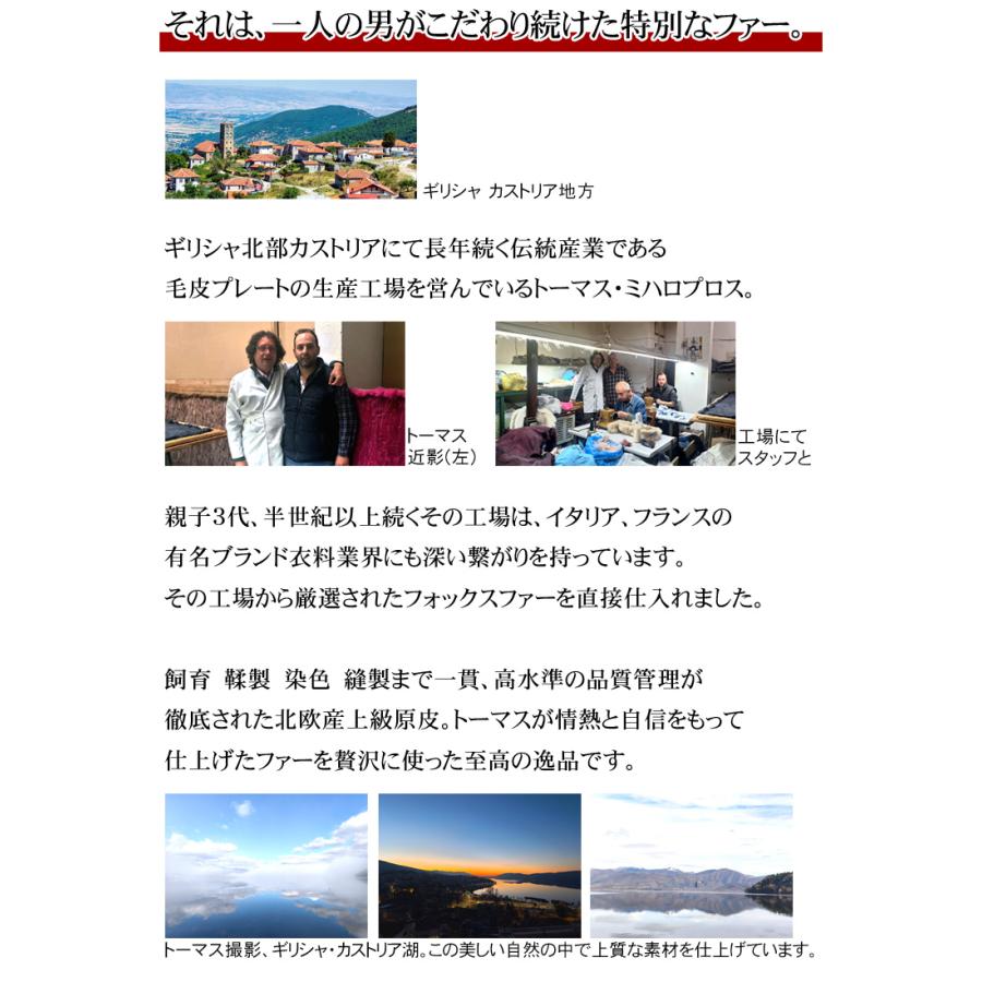 トート バッグ ギリシャからの逸品 ビッグサイズ フォックス ファー 大容量 A3対応 高級 通勤バッグ 日本製 栃木レザーの画像