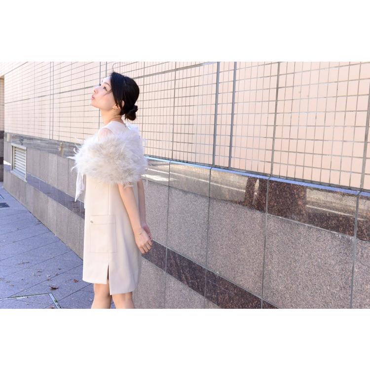 セール ターキーフェザー ストール ショール ケープ マラボー : エル