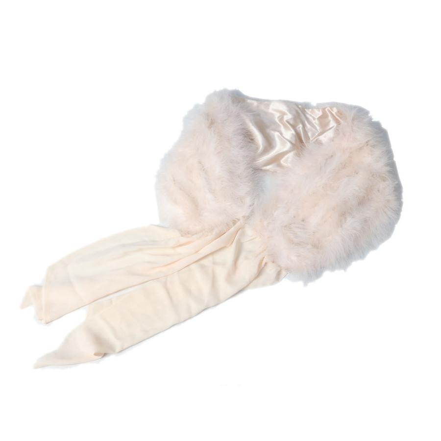 マラボー フェザー 羽根 シフォン ケープ ストール ショール