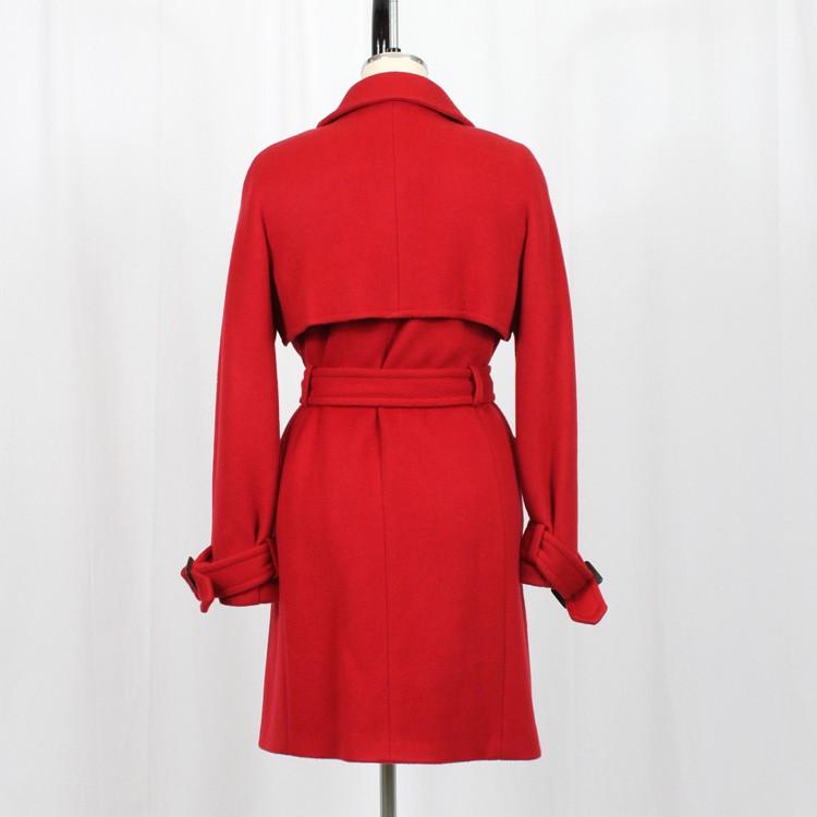 ウール トレンチコート ベルト付 ロングコート : エルベート