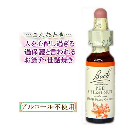 バッチフラワーレメディ 25レッドチェストナット ノンアルコープタイプ