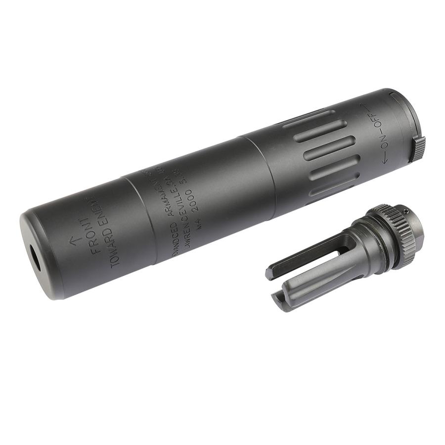 Airsoft Artisan AAC M4-2000タイプサイレンサー/51Tハイダーセット BK