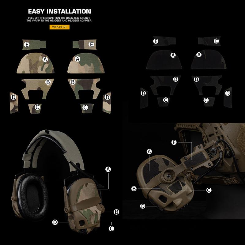 WoSporT Gen.6 ヘッドセット ラップテープ MultiCam : ミリタリー