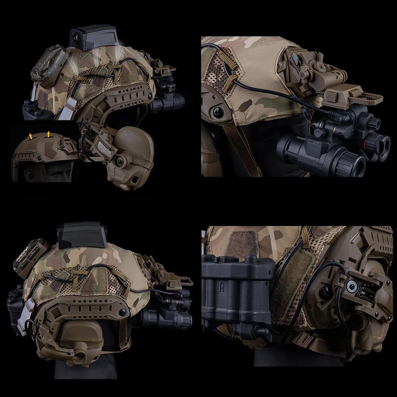 WoSporT Ops-Core タイプ FAST SF ヘルメット カバー BK : ミリタリー