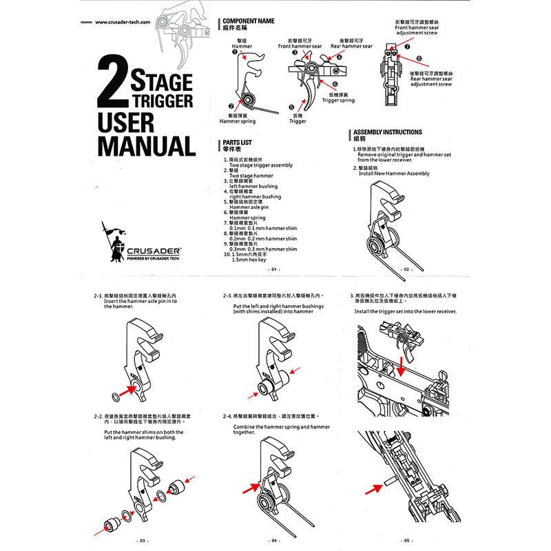 CRUSADER 2ステージトリガーセット (VFC M4/AR/HK416 GBB対応