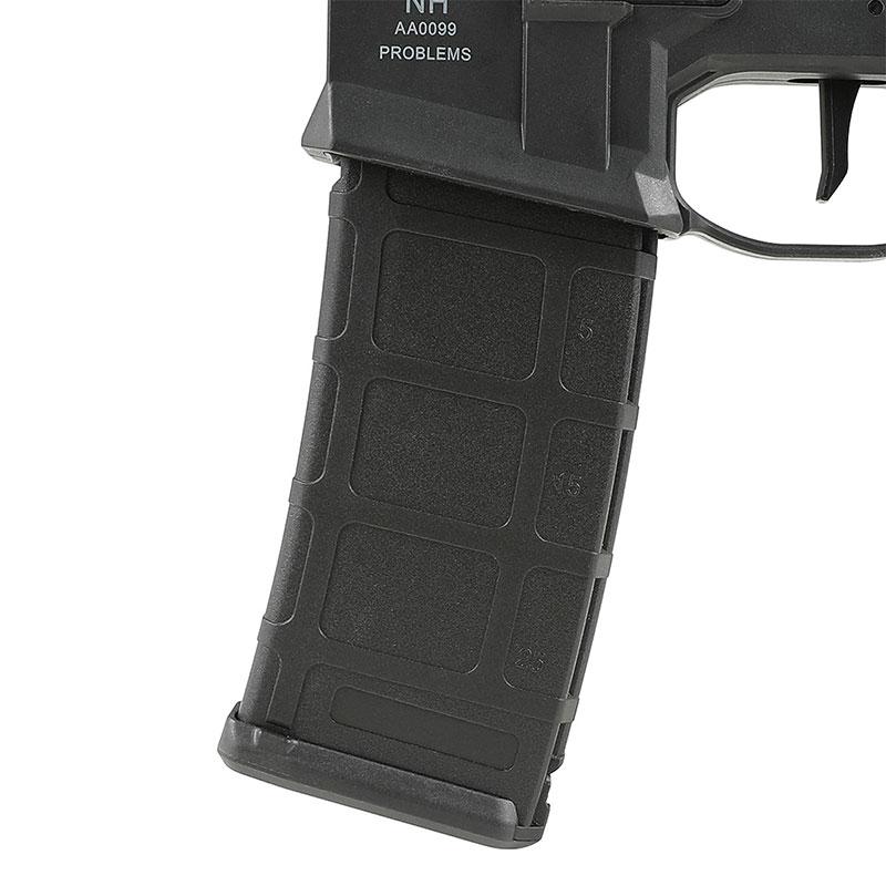 DE Airsoft ハニーバジャー Honey Badger by Q SBR AEG (玄モーター仕様/Falcon2.0電子トリガー搭載/JP Ver.) Black ガンケース付の画像