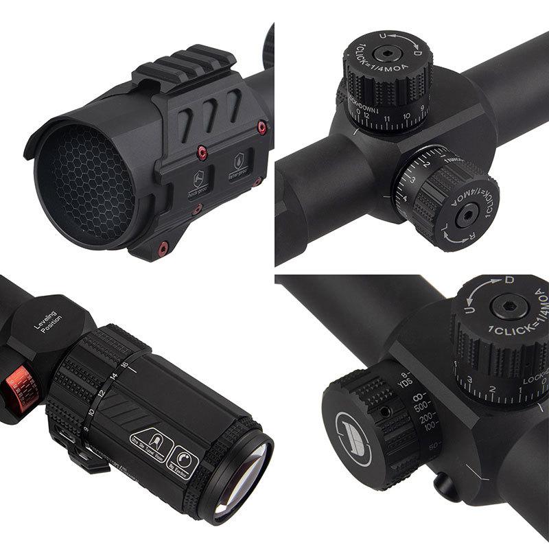 【２点セット】 DISCOVERY 4-16×44 SFAI FFPライフルスコープ (アングルインジケーター搭載) ブラック BK Black 20mmレール 可変倍率 【V1978822117】(10050円)