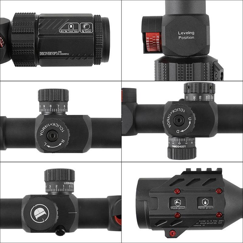 【２点セット】 DISCOVERY 4-16×44 SFAI FFPライフルスコープ (アングルインジケーター搭載) ブラック BK Black 20mmレール 可変倍率 【V1978822117】(10050円)