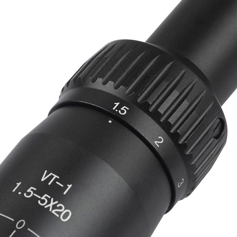 DISCOVERY VT-1 1.5-5X20 ショートスコープ ブラック BK Black 20mmレール 可変倍率｜hercules-gear｜06