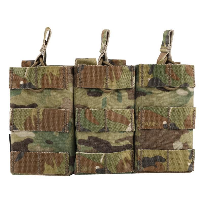 EMERSON M4用 オープントップトリプルマガジンポーチ BK : ミリタリー