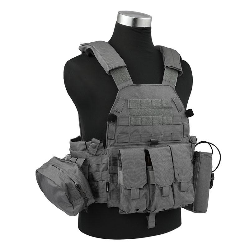 EMERSON LBT6094Aスタイル プレートキャリア 3ポーチ付 Wolf