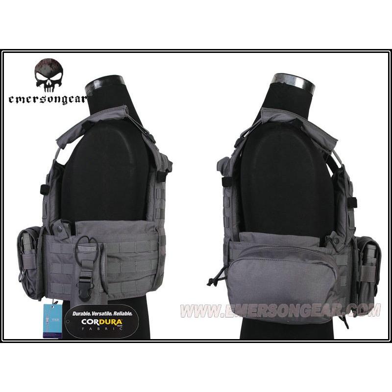 EMERSON LBT6094Aスタイル プレートキャリア 3ポーチ付 Wolf Grey