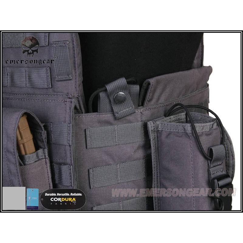 EMERSON LBT6094Aスタイル プレートキャリア 3ポーチ付 Wolf Grey
