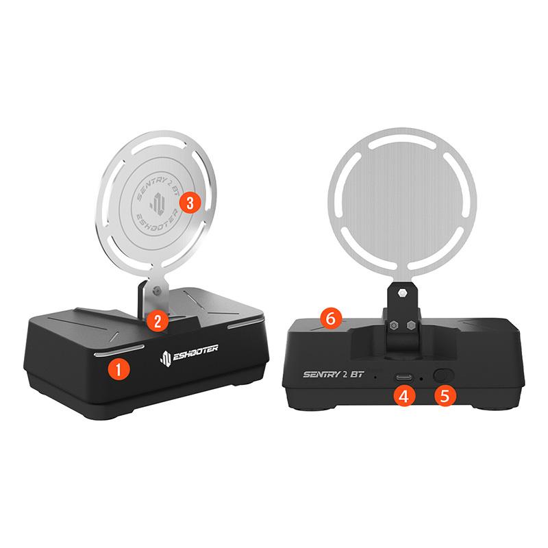 電子ターゲット　専用品 Eshooter Sentry 2 BT ワイヤレストレーニングターゲット Black