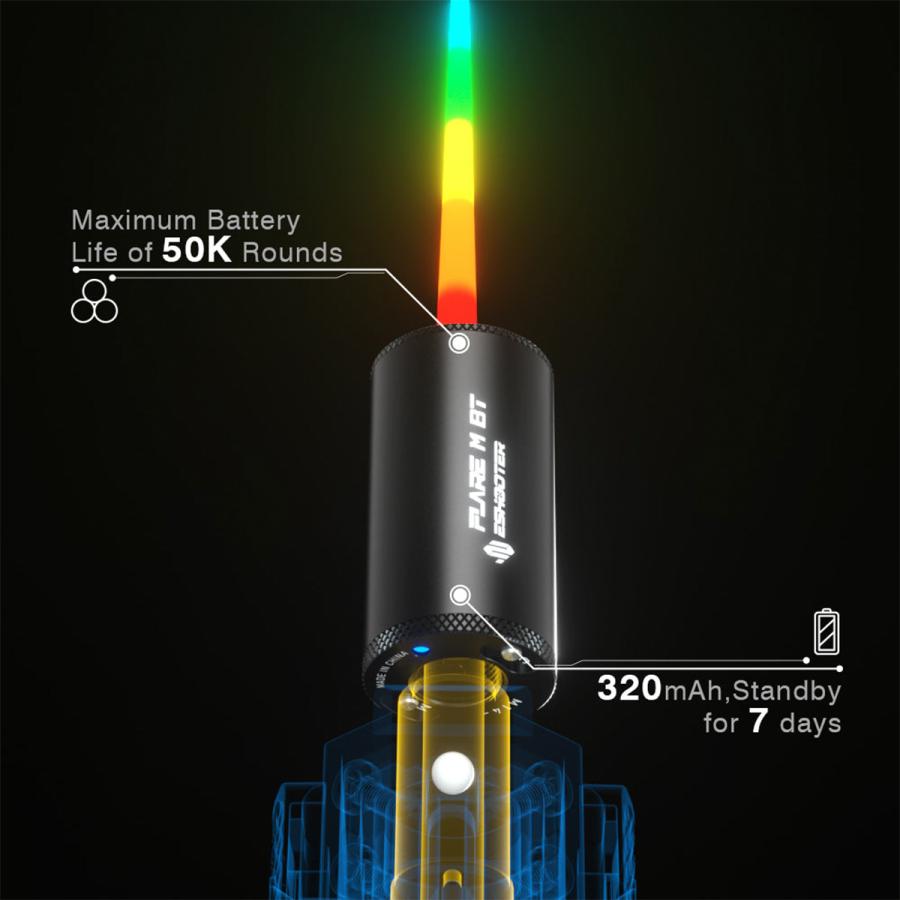 Eshooter FLARE M BT 弾速計一体型 レインボートレーサー（マズル