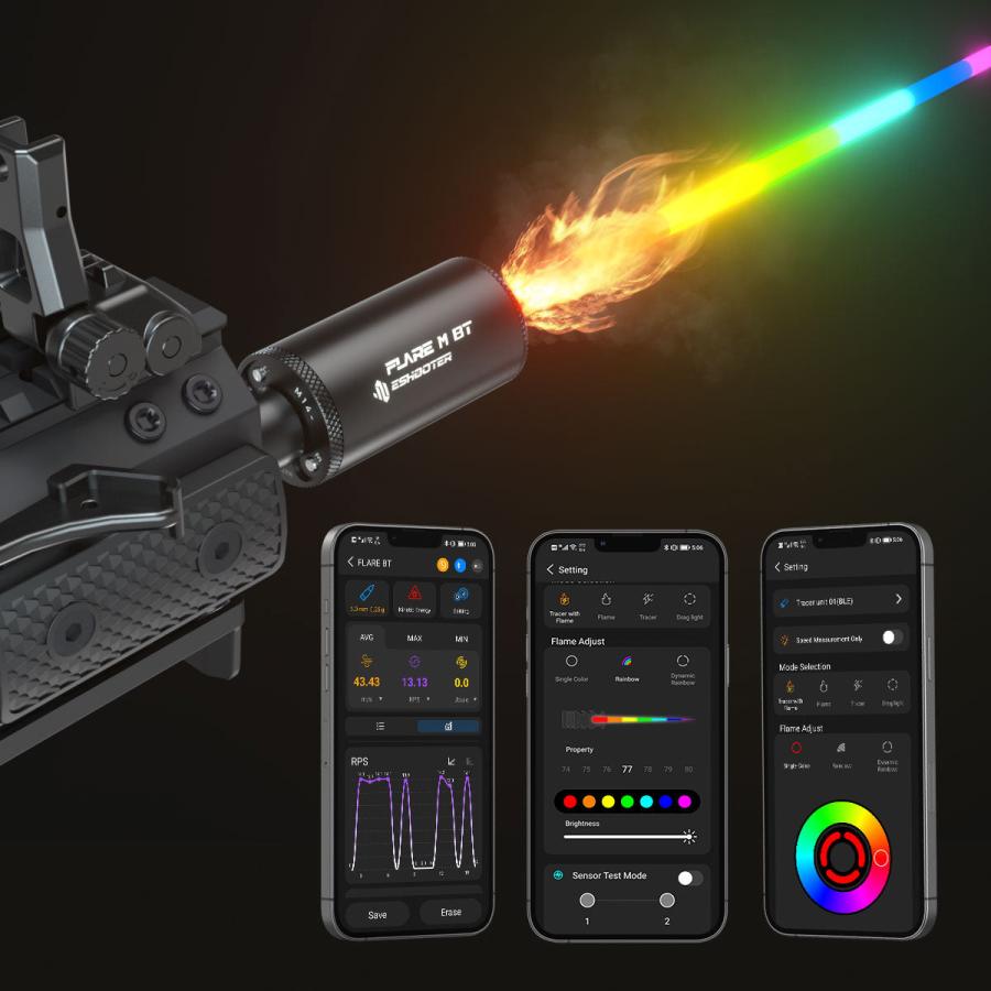 Eshooter FLARE M BT 弾速計一体型 レインボートレーサー（マズル