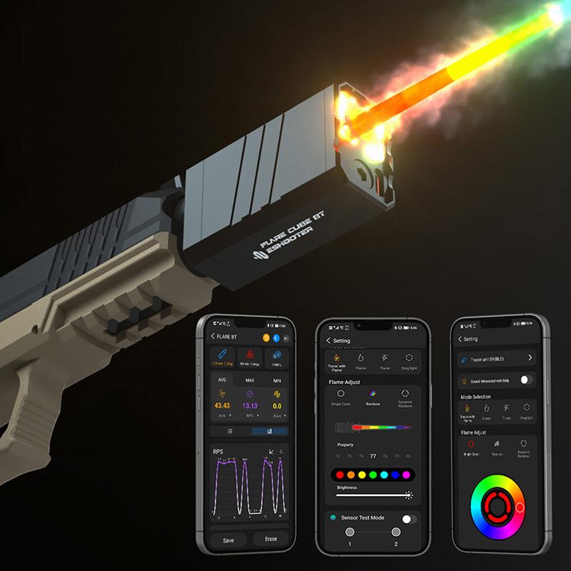 Eshooter FLAREキューブ BT 弾速計一体型 レインボートレーサー(マズル