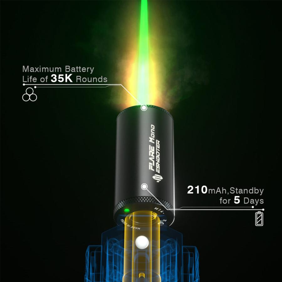 Eshooter FLARE Monoトレーサー（マズルフラッシュ機能/11mmアダプター付属）｜hercules-gear｜11