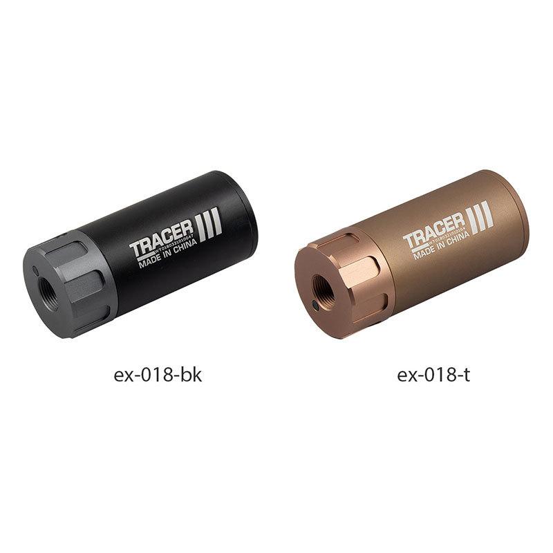 WoSporT サイレンサー型トレーサー (8.8cm/14mm逆ネジ) BK