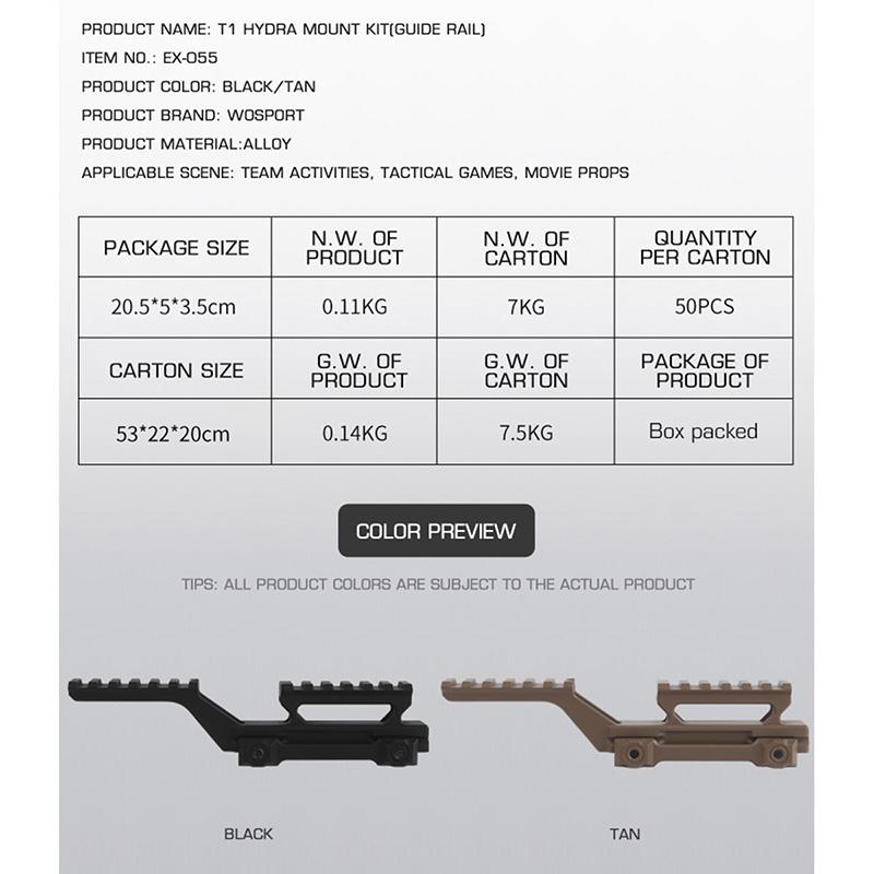 WoSporT HYDRAタイプ ヒドラマウント (Eotech/20mmレール規格) Black