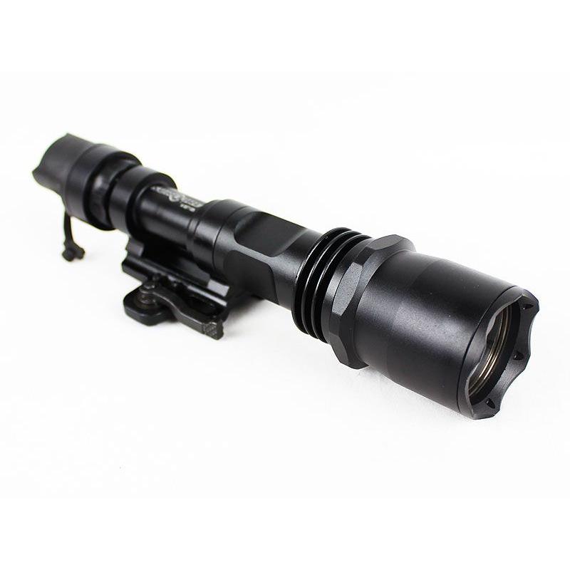 SUREFIRE製 旧型のM962 カスタムLED バルブ付き SF M962タイプ LEDタクティカルフラッシュライト QDレバー仕様 BK