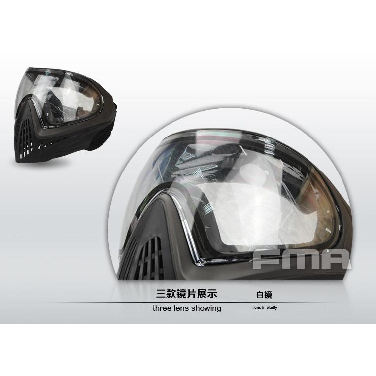 FMA ペイントボール用フルフェイスマスク RED/BLACK : ミリタリー