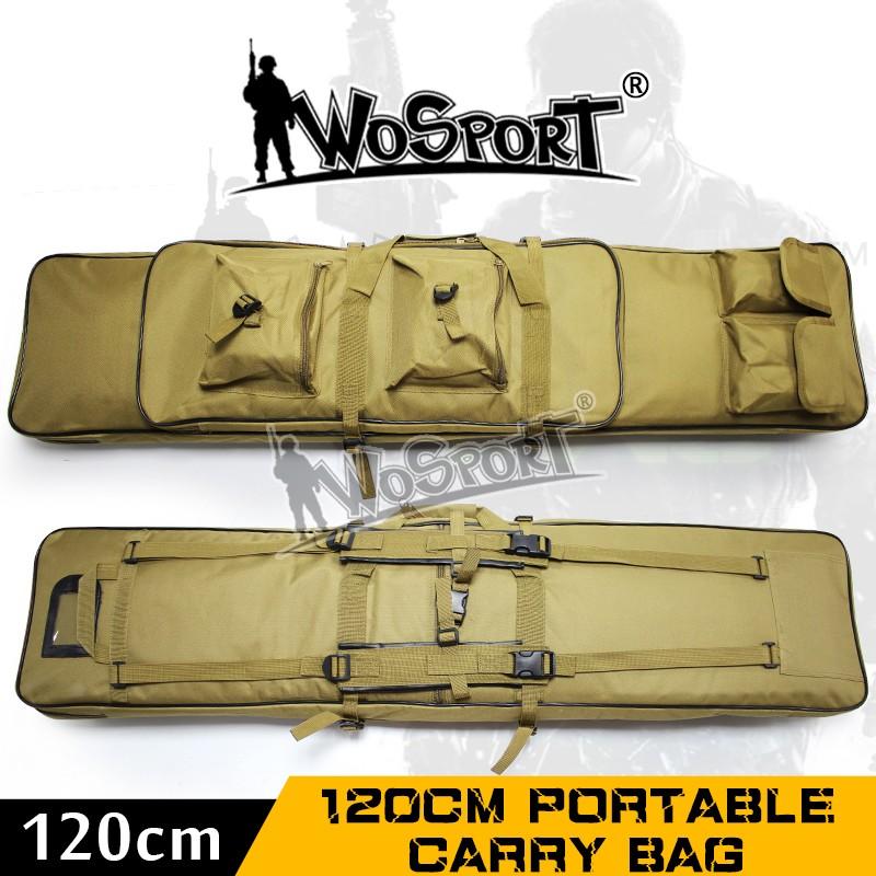WoSporT 120cm ポータブルキャリーバッグ ライフルケース BK