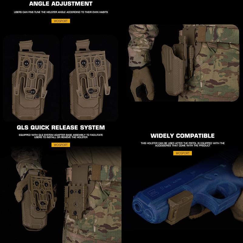 WoSporT BLACKHAWK OMNIVOREタイプ マルチフィット ホルスター＆QLS