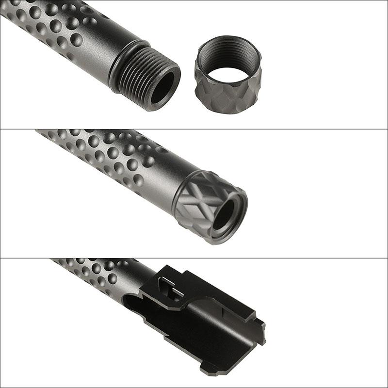 ZEVスタイル タクティカルディンプルアルミアウターバレル (14mm逆ネジ
