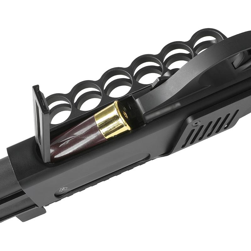 EMG/Golden Eagle M870 ガスショットガン SI (Strike Industries) VOAモデル Black ショットシェルホルダー搭載 (OfficialLicense)の画像