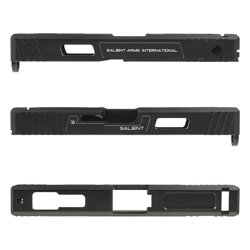 Guns Modify SAIタイプ CNCアルミスライド/ボックスフルートバレルセット Gold (東京マルイ G18C対応) Salient