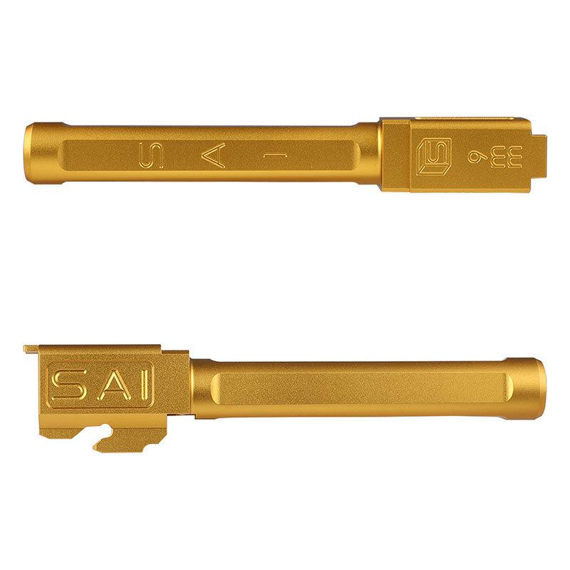 Guns Modify SAIタイプ CNCアルミスライド/ボックスフルートバレルセット Gold (東京マルイ G18C対応) Salient