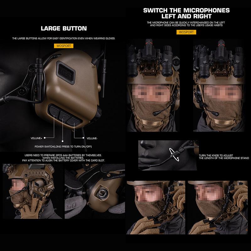 WoSporT OPタイプ タクティカル ノイズリダイレクション ヘッドセット OliveDrab_4