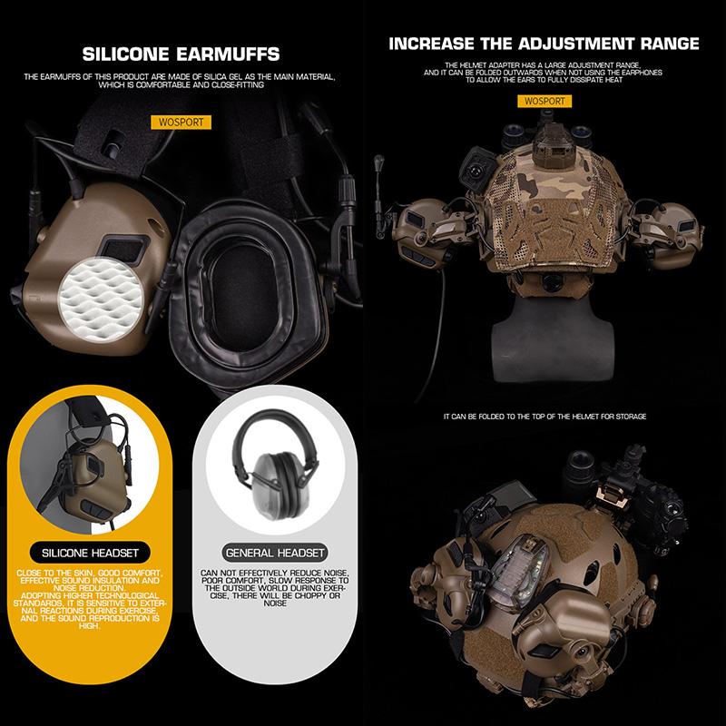 WoSporT OPタイプ タクティカル ノイズリダイレクション ヘッドセット OliveDrab_5