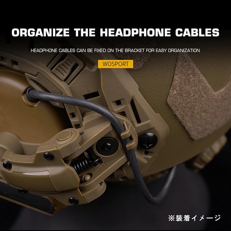 WoSporT Comtacタイプヘッドセット用ヘルメットマウント BK