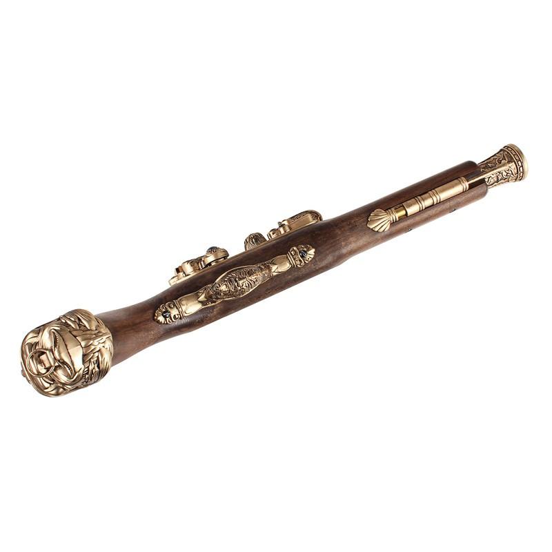 HFC フリントロックピストル Gold (HFC134a対応/フェイクウッド