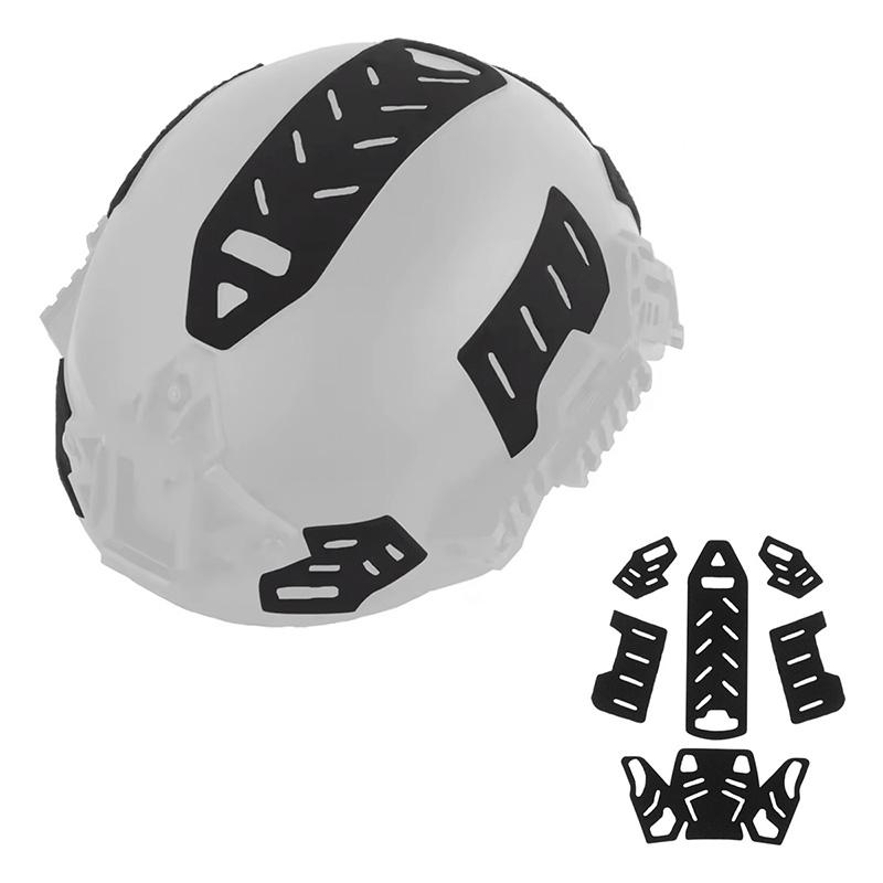 WoSporT Team Wendy Helmet用 軽量ベルクロセット Black : ミリタリー