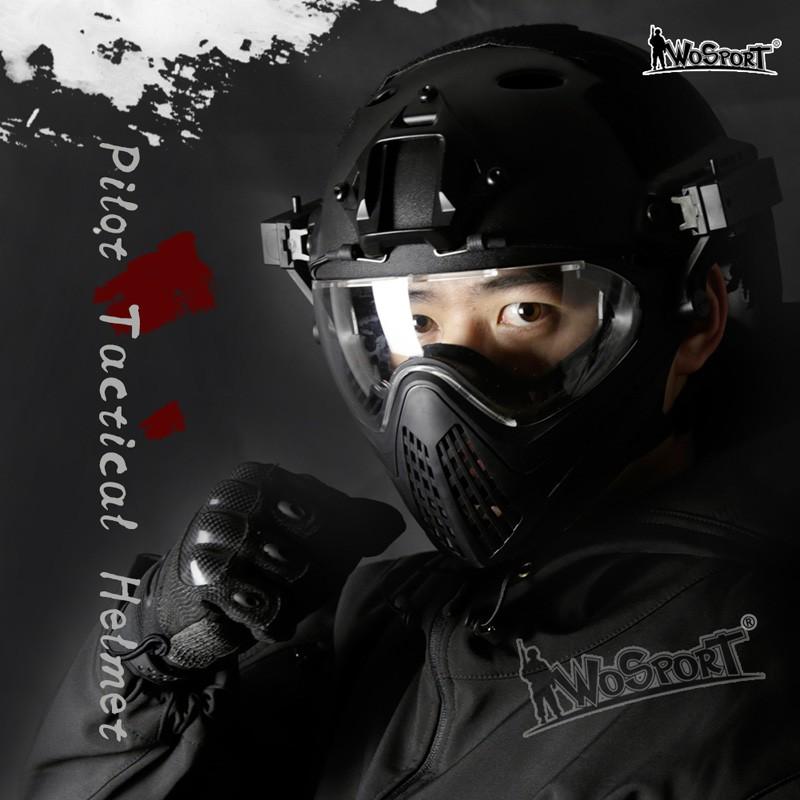 WoSporT パイロットタクティカルヘルメット PJ (FASTヘルメットアダプターver.) MC L｜hercules-gear｜04