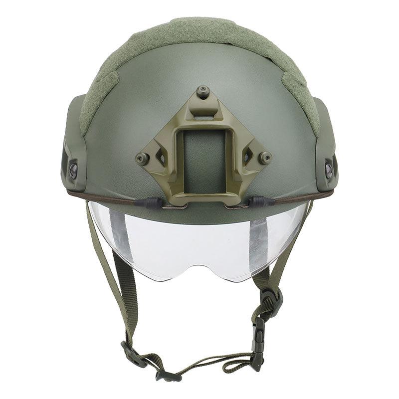 WoSporT FAST MHタイプヘルメット (バイザーゴーグル搭載) OD