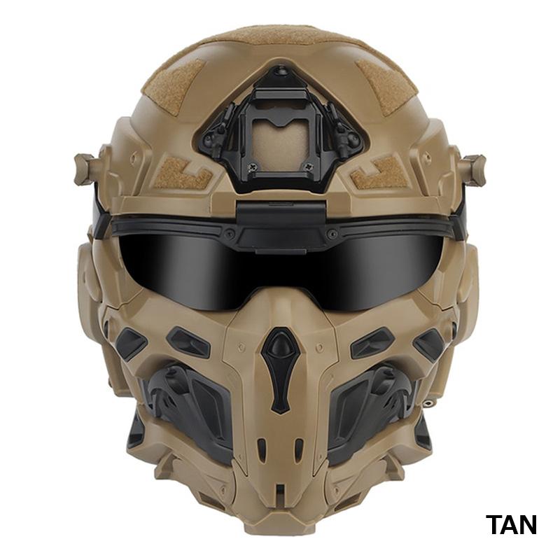 タンカラー モジュラー ヘルメット ダミーナイトビジョン、ヘッド