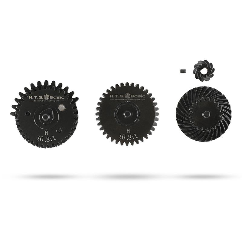 HTGベーシック スパイラル ヘリカルスチール ギアセット 10.8:1 