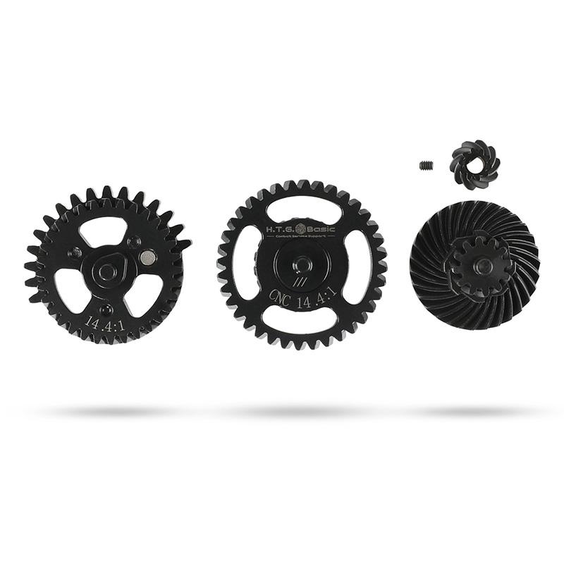 HTGベーシック スパイラル ヘリカルスチール ギアセット 14.4:1 