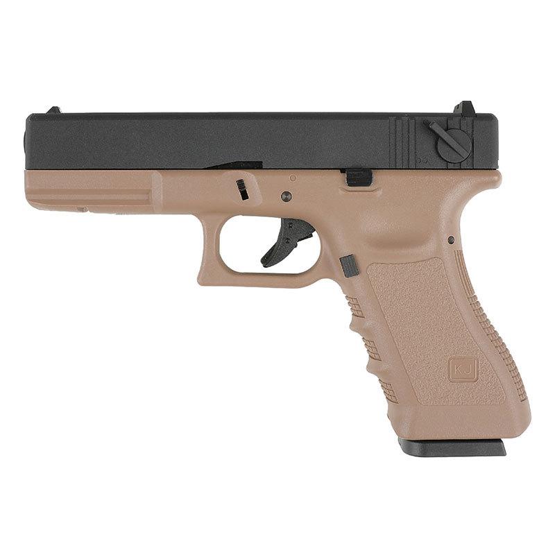 KJ WORKS KP-18 ガスブローバックピストル TAN エアガン 18歳以上