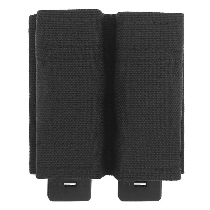 WoSporT esstacタイプ 9mm ダブルマガジンポーチ BK : ミリタリー