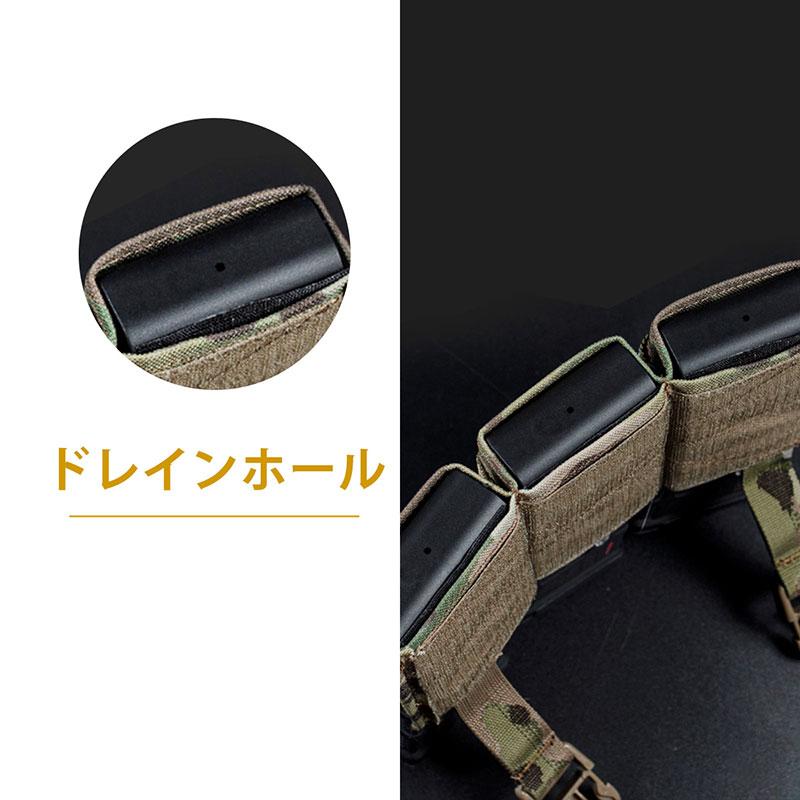 WoSporT esstacタイプ 5.56 トリプルマガジンポーチフロントパネル ミディアム BK|hercules-gear|06